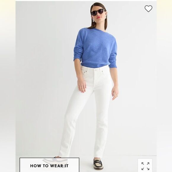 J. Crew 9" vintage slim-straight jean in white wash - Picture 2 of 7